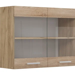Glazen keukenkast sonoma 80x31x60 r-line