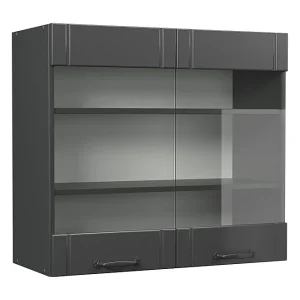Glazen keukenkast donkergrijs 80×34.1×72 fame-line Glazen keukenkast donkergrijs 80×34.1×72 fame-line