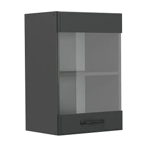 Glazen keukenkast antraciet landhuis 40x31x60 r-line Glazen keukenkast antraciet landhuis 40x31x60 r-line