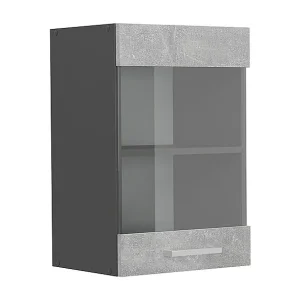 Glazen keukenkast beton 40x31x60 r-line Glazen keukenkast beton 40x31x60 r-line