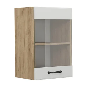 Glazen keukenkast wit landhuis 40x31x60 r-line Glazen keukenkast wit landhuis 40x31x60 r-line