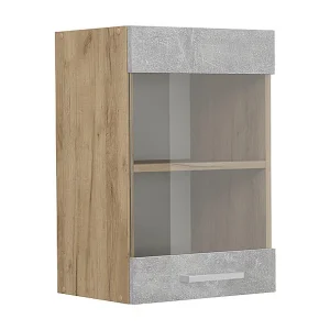 Glazen keukenkast beton 40x31x60 r-line Glazen keukenkast beton 40x31x60 r-line