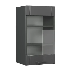 Glazen keukenkast donkergrijs 40×34.1×72 fame-line Glazen keukenkast donkergrijs 40×34.1×72 fame-line