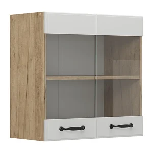 Glazen keukenkast wit landhuis 60x31x60 r-line