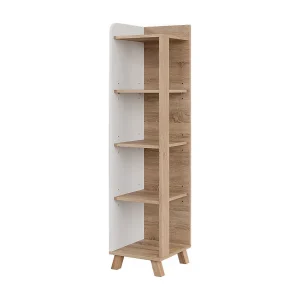 Halfhoge kast sonoma/wit 30x35x128 karen Halfhoge kast sonoma/wit 30x35x128 karen