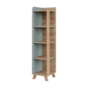 Halfhoge kast sonoma/blauw 30x35x128 karen Halfhoge kast sonoma/blauw 30x35x128 karen