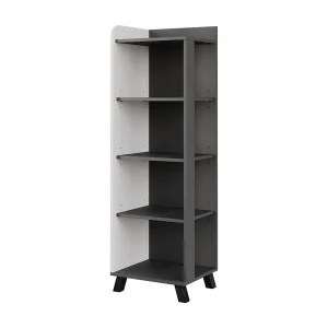 Halfhoge kast antraciet/wit 40x35x128 karen Halfhoge kast antraciet/wit 40x35x128 karen