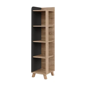 Halfhoge kast sonoma/antraciet 30x35x128 karen Halfhoge kast sonoma/antraciet 30x35x128 karen