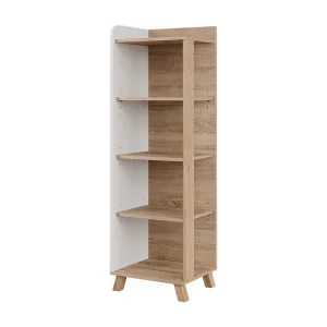 Halfhoge kast sonoma/wit 40x35x128 karen Halfhoge kast sonoma/wit 40x35x128 karen