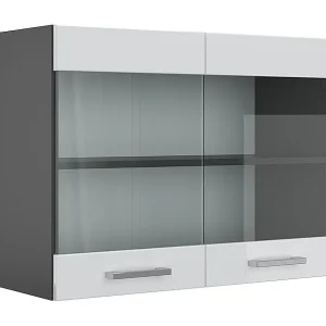 Glazen keukenkast wit hoogglans 80x31x60 r-line Glazen keukenkast wit hoogglans 80x31x60 r-line