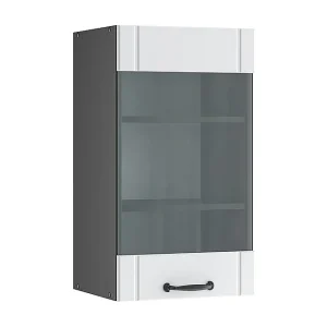 Glazen keukenkast wit landhuis 40×34.1×72 fame-line