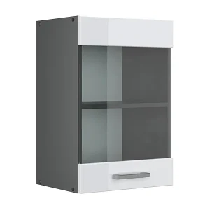 Glazen keukenkast wit hoogglans 40x31x60 r-line