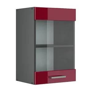 Glazen keukenkast rode hoogglans 40x31x60 r-line