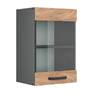 Glazen keukenkast krachtige eik goud 40x31x60 r-line Glazen keukenkast krachtige eik goud 40x31x60 r-line