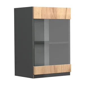 Glazen keukenkast krachtige eik goud 40x31x60 r-line Glazen keukenkast krachtige eik goud 40x31x60 r-line