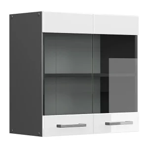 Glazen keukenkast wit hoogglans 60x31x60 r-line