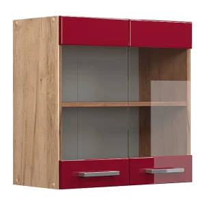 Glazen keukenkast rode hoogglans 60x31x60 r-line