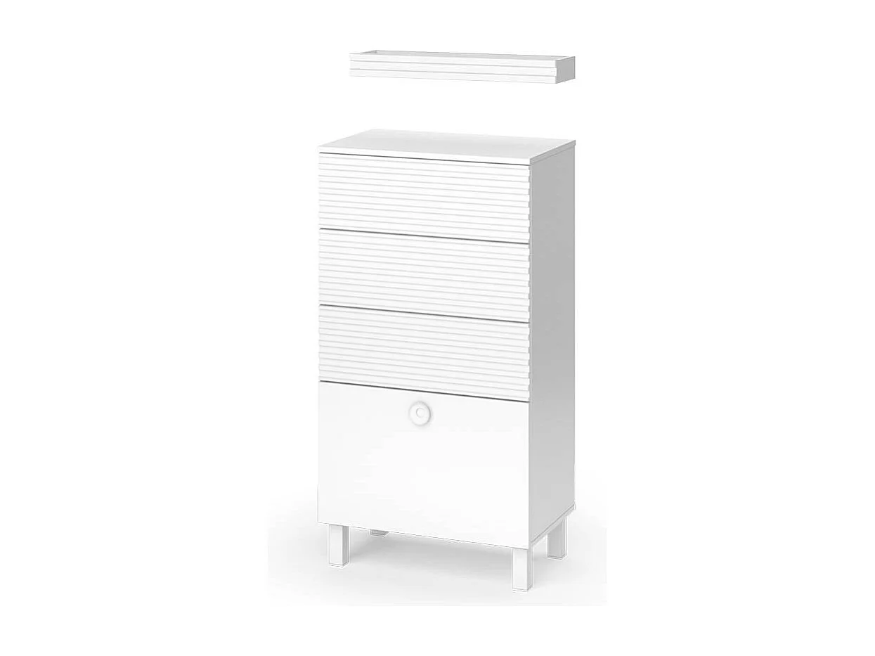 Halfhoge kast wit 60.2x37.2x113 sola