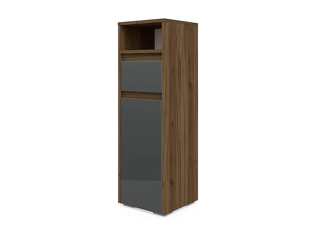 Halfhoge kast antraciet hoogglans 30.2x30x96.3 majest