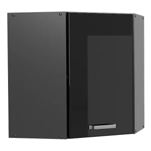 Hoek hangkast zwart hoogglans 57×34.1×60 r-line Hoek hangkast zwart hoogglans 57×34.1×60 r-line