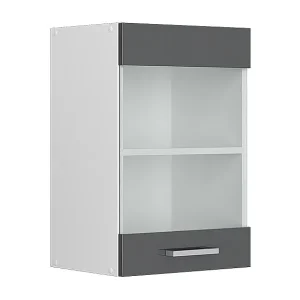 Glazen keukenkast antraciet hoogglans 40x31x60 r-line