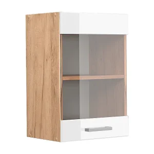 Glazen keukenkast wit hoogglans 40x31x60 r-line