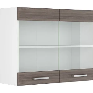 Glazen keukenkast edel grijs 80x31x60 r-line Glazen keukenkast edel grijs 80x31x60 r-line
