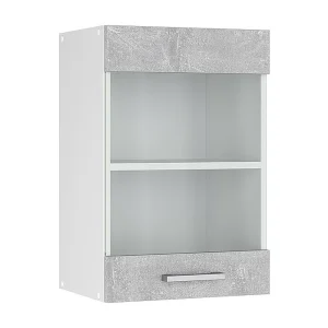 Glazen keukenkast beton 40x31x60 r-line Glazen keukenkast beton 40x31x60 r-line
