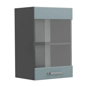 Glazen keukenkast blauw-grijs 40x31x60 r-line