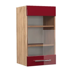 Glazen keukenkast bordeauxrode hoogglans 40×34.1×72 fame-line Glazen keukenkast bordeauxrode hoogglans 40×34.1×72 fame-line