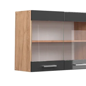 Glazen keukenkast antraciet hoogglans 80x31x60 r-line Glazen keukenkast antraciet hoogglans 80x31x60 r-line