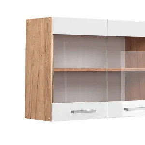 Glazen keukenkast wit hoogglans 80x31x60 r-line Glazen keukenkast wit hoogglans 80x31x60 r-line