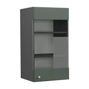 Glazen keukenkast groen-goud landhuis 40×34.1×72 fame-line Glazen keukenkast groen-goud landhuis 40×34.1×72 fame-line