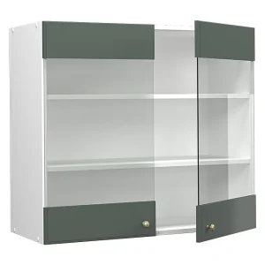 Glazen keukenkast groen-goud landhuis 80×34.1×72 fame-line Glazen keukenkast groen-goud landhuis 80×34.1×72 fame-line