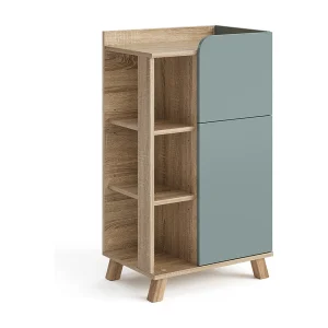 Halfhoge kast sonoma/blauw 50x35x90 karen Halfhoge kast sonoma/blauw 50x35x90 karen