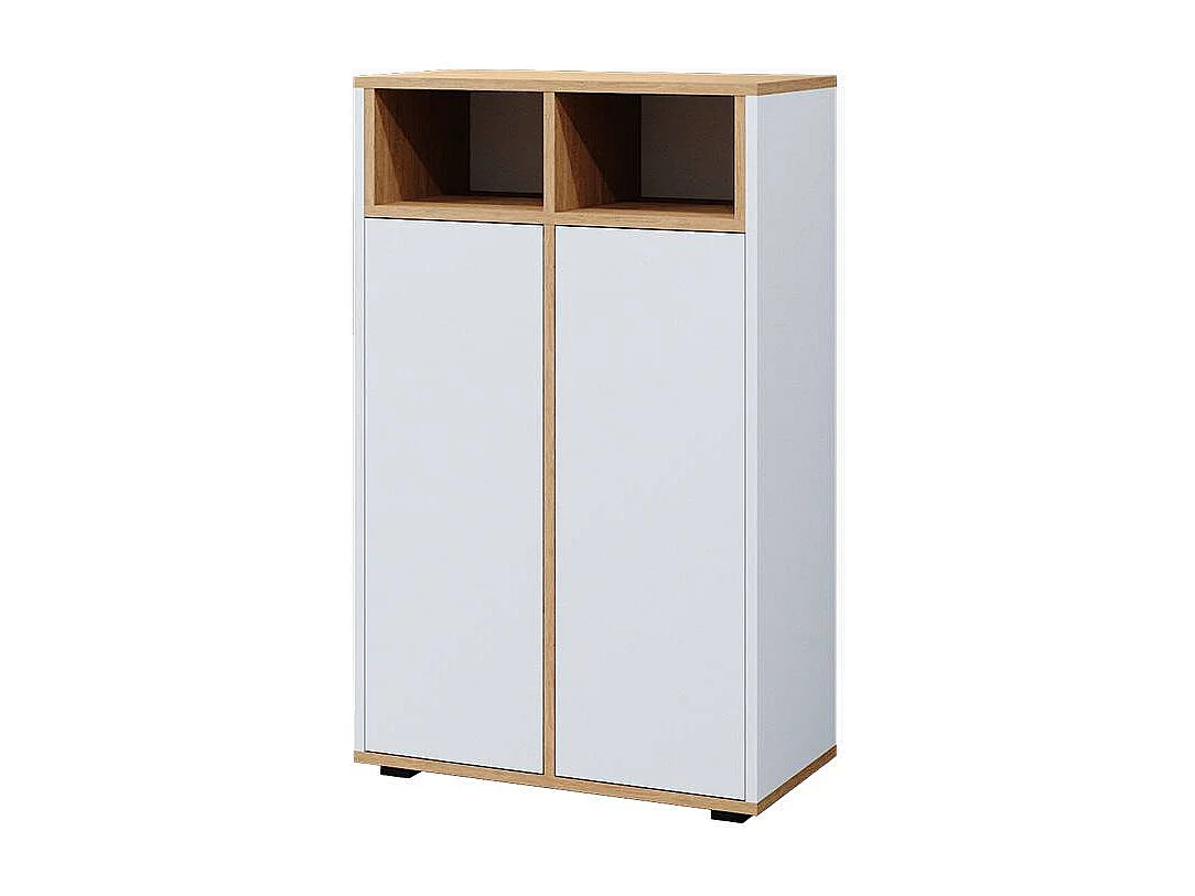 Halfhoge kast wit/kunstnijverheid 60x30x97 didi