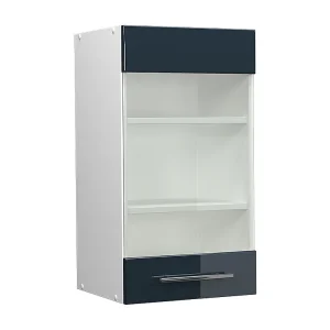 Glazen keukenkast donkerblauw hoogglans 40×34.1×72 fame-line Glazen keukenkast donkerblauw hoogglans 40×34.1×72 fame-line