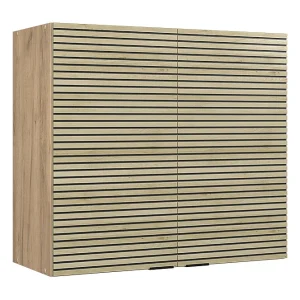 Glazen keukenkast eiken paneel 80×34.1×72 fame-line Glazen keukenkast eiken paneel 80×34.1×72 fame-line