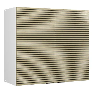 Glazen keukenkast eiken paneel 80×34.1×72 fame-line Glazen keukenkast eiken paneel 80×34.1×72 fame-line