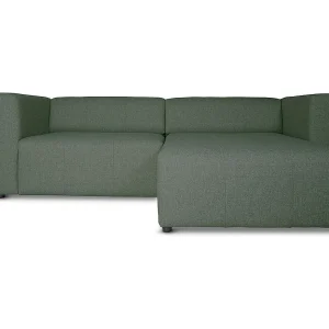 Heaven bank met chaise longue rechts of links gedraaid groen. Heaven bank met chaise longue rechts of links gedraaid groen.