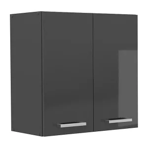 Hangkast antraciet hoogglans 60x31x60 r-line Hangkast antraciet hoogglans 60x31x60 r-line