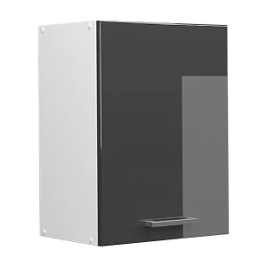 Hangkast antraciet hoogglans 45x31x60 r-line Hangkast antraciet hoogglans 45x31x60 r-line