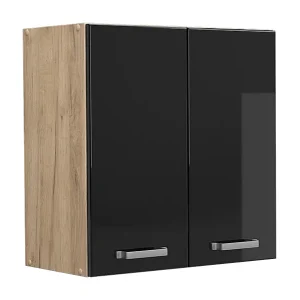 Hangkast zwart hoogglans 60x31x60 r-line Hangkast zwart hoogglans 60x31x60 r-line