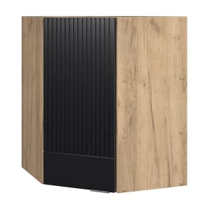 Hoek hangkast zwart gestreept 57×34.1×72 fame-line Hoek hangkast zwart gestreept 57×34.1×72 fame-line
