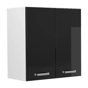Hangkast zwart hoogglans 60x31x60 r-line Hangkast zwart hoogglans 60x31x60 r-line