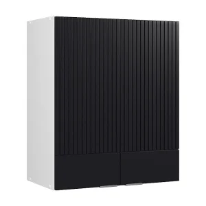 Hangkast zwart gestreept 60×34.1×72 fame-line