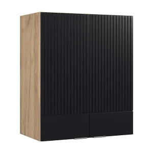 Hangkast zwart gestreept 60×34.1×72 fame-line