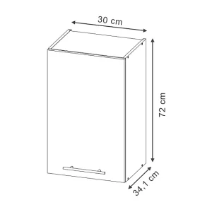 Hangkast zwart gestreept 30×34.1×72 fame-line Hangkast zwart gestreept 30×34.1×72 fame-line