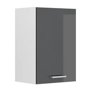 Hangkast antraciet hoogglans 40x31x60 r-line Hangkast antraciet hoogglans 40x31x60 r-line