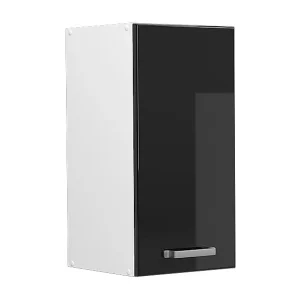 Hangkast zwart hoogglans 30x31x60 r-line